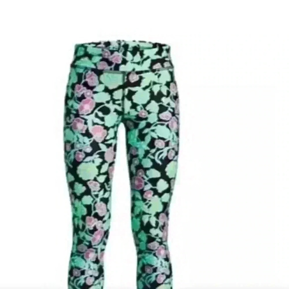 NEW Girls' Under‎ Armour HeatGear Printed Ankle Crop Tights Youth Large NWT - Picture 1 of 6